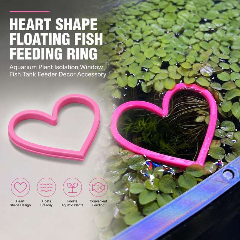 Aquarium Fertilizer - Cincin Pemberi Makan Ikan Bentuk Hati