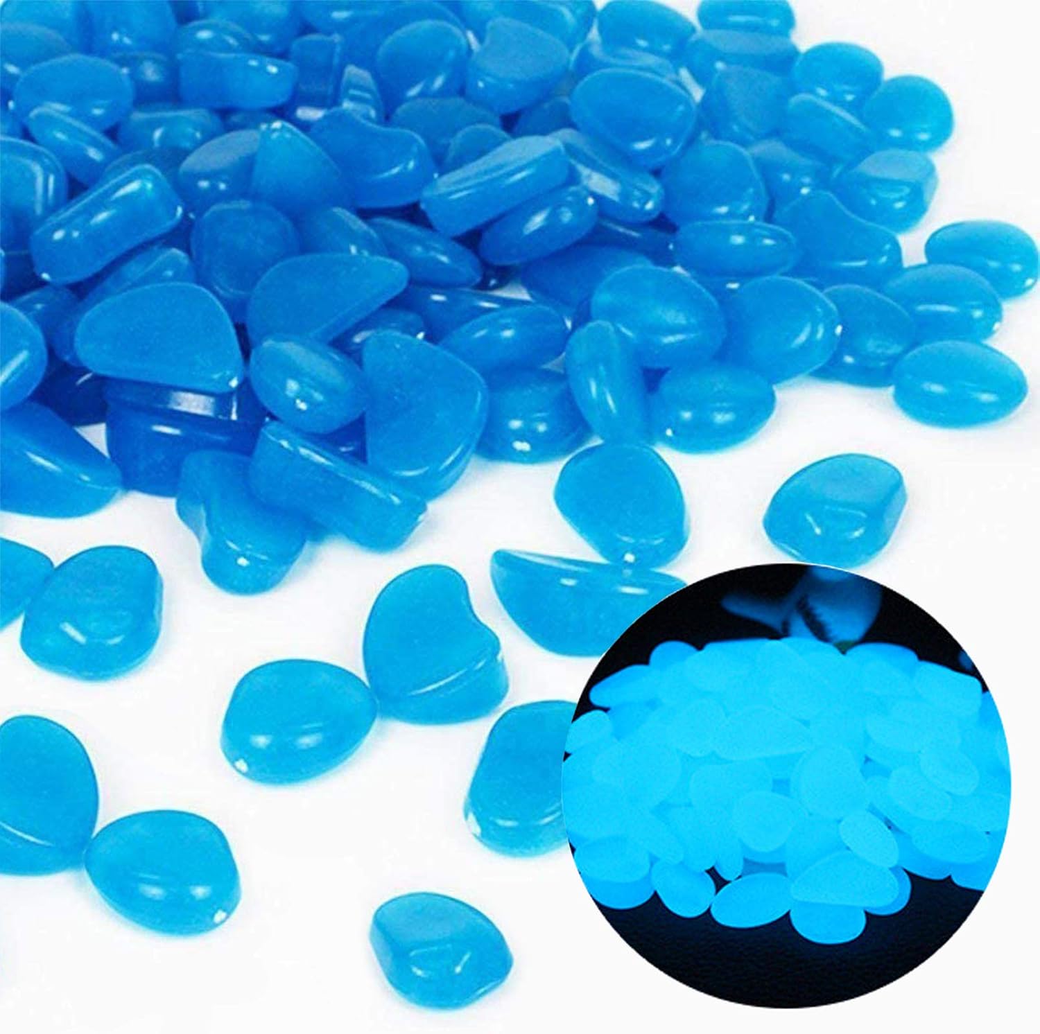 Aquarium Moss - Batu Tangki Ikan Kerikil Biru Bercahaya
