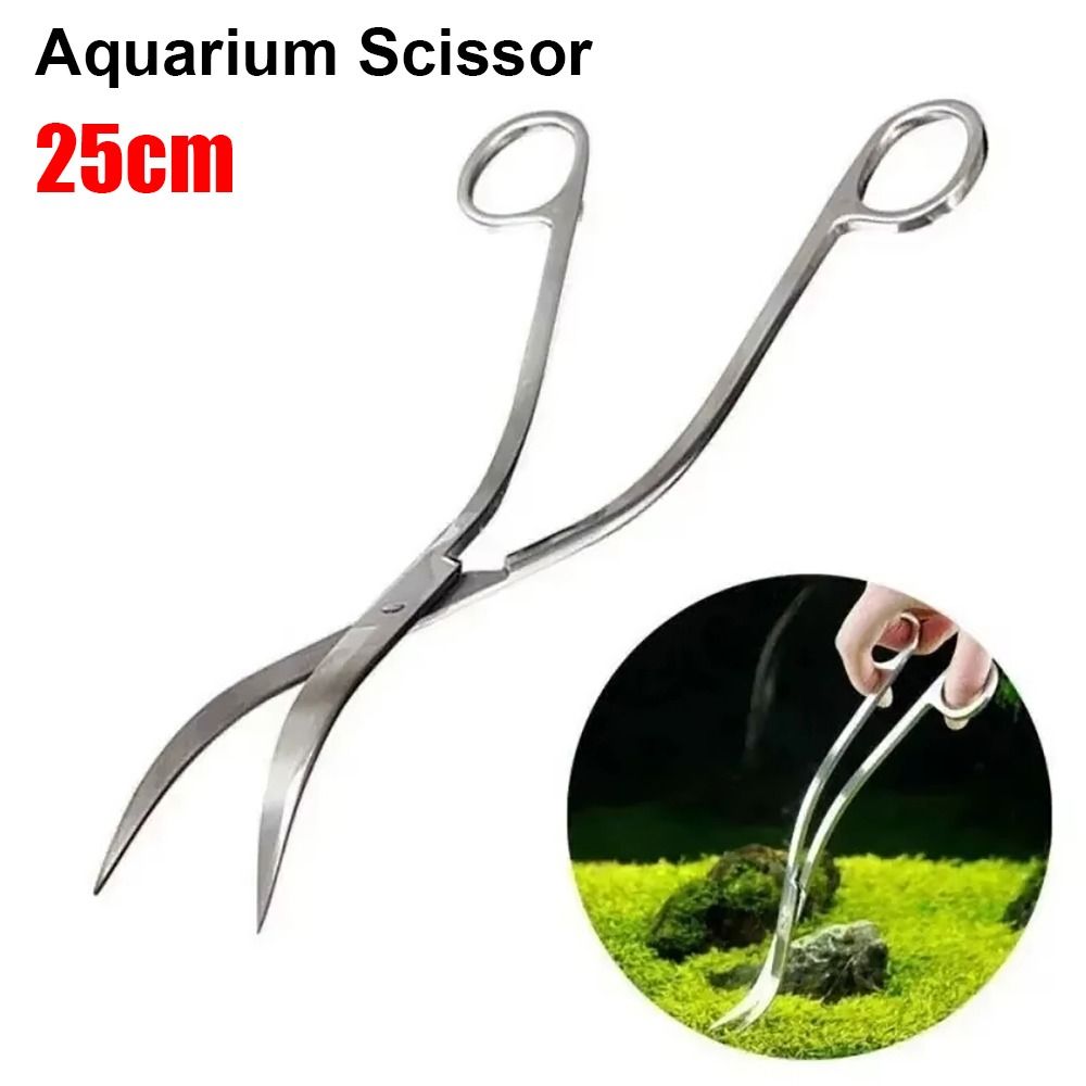 1 Buah Gunting Akuarium Baja T - Planted Aquarium Cleaning ulasan dan harga